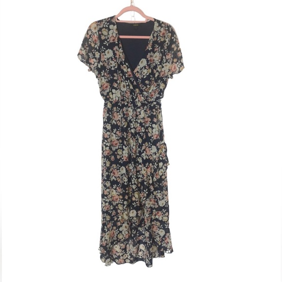 Espresso | Navy Floral Dress | Size L | EUC - Picture 3 of 3